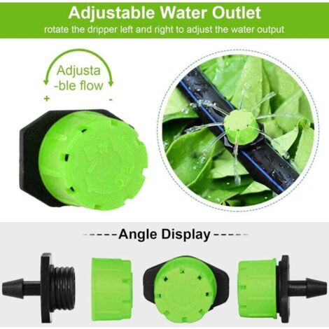 Goutteur Irrigation Réglable 8 Trous – Kit 150 Pièces Pour Arrosage Précis Jardin, Pelouse Et Plantes