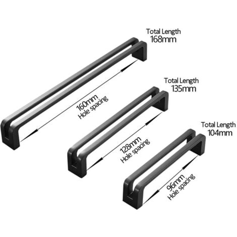 CCYKXA 10 Pcs Poignee de Meuble Entraxe 160mm Poignées de Tiroir en Alliage de Zinc Style Moderne avec Vis