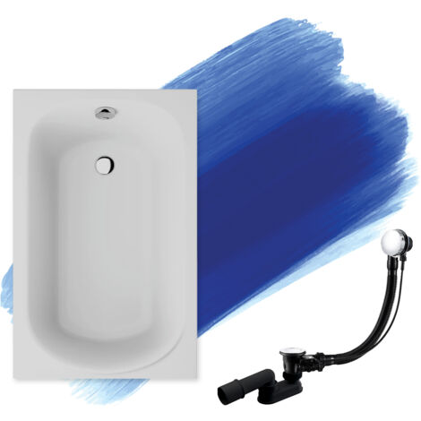 Baignoire Rectangulaire 100x65, Siphon de bain et pieds (support) - Set 3en1 - Fabriqué en UE - BADLAND MINI