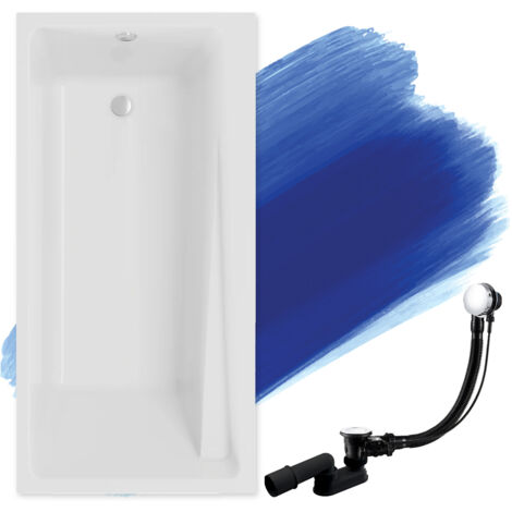 Baignoire Rectangulaire 170x75, Siphon de bain et pieds (support) - Set 3en1 - Fabriqué en UE - BADLAND ELZA