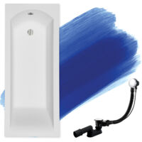 Baignoire Rectangulaire 140x70, Siphon de bain et pieds (support) - Set 3en1 - Fabriqué en UE - BADLAND SHEA