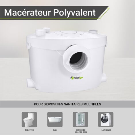 Broyeur Sanitaire Sanigo 3/1 400W avec Filtre à Charbon et Panneau de Réparation