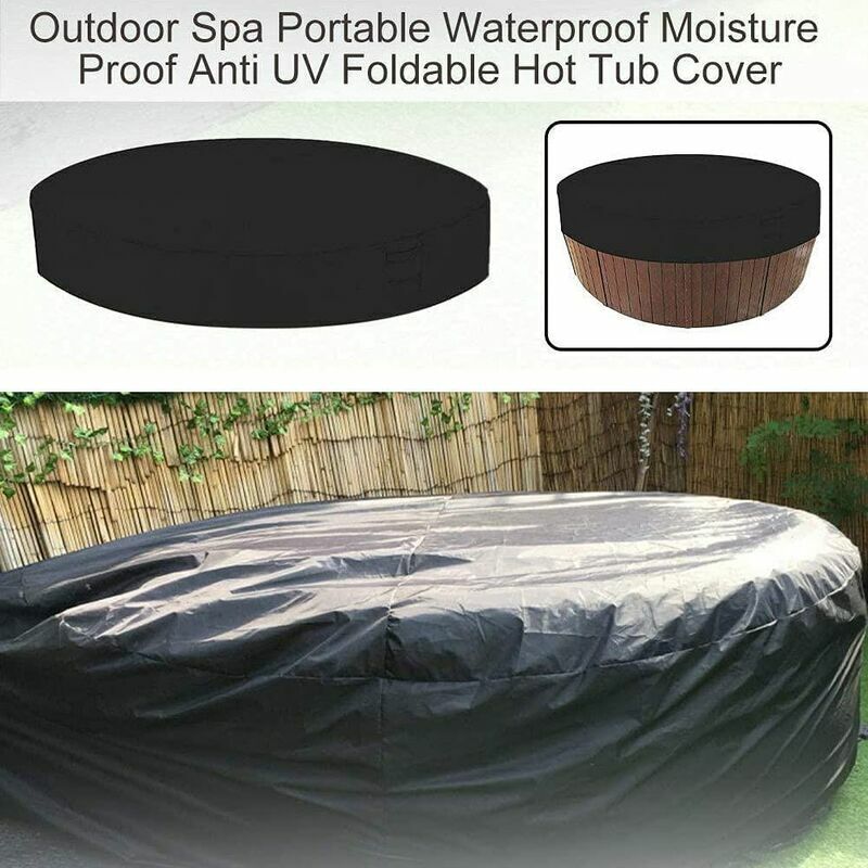 Bâche Isolante Thermique Pour Spa Rond - Protection Hivernale étanche Anti-poussière, Taille 208x70 Cm, Extérieur Durable - 6