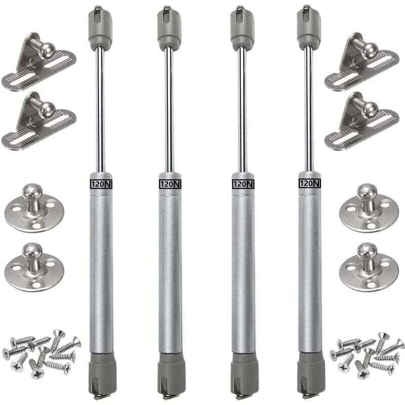 4PCS vérins à gaz 120N verin meuble hydraulique ressort amortisseurs à gaz d'origine porte armoire de cuisine Bras pneumatique pour levage de porte armoire