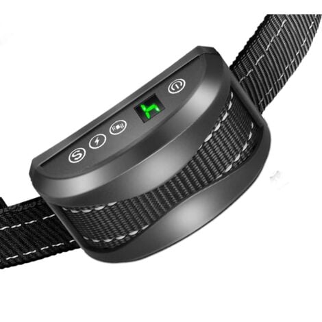 Collier Anti-aboiement Chien - 3 Modes Choc Électrique/Vibration/Sensibilité Aide au Dressage Inoffensif Automatique IP65 Batterie Rechargeable Sangle Reflechissant Réglable pour Petit Gros Chien