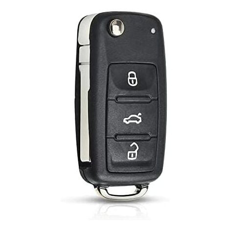 Coque de clé de Voiture Pliante de Remplacement Fob pour VW Volkswagen Golf Mk6 T1guan Polo Passat CC Seat Skoda Octavia 3 Boutons