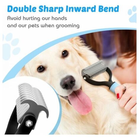 Brosse professionnelle pour chien - brosse à poils longs pour chien et chat, anti - brosse pour animaux de compagnie, enlève le Sous - poil du chien et du chat, enlève les nœuds de poils emmêlés