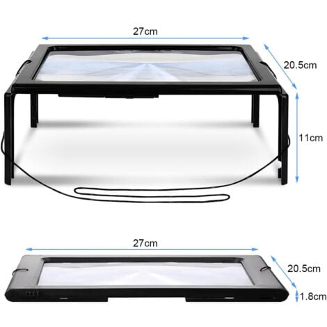 La loupe de lecture avec lumière LED est pliable, adaptée à la lecture, à l'observation, aux personnes âgées ou aux personnes malvoyantes