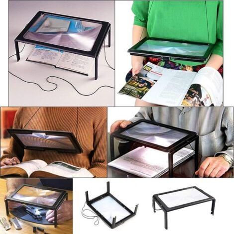 La loupe de lecture avec lumière LED est pliable, adaptée à la lecture, à l'observation, aux personnes âgées ou aux personnes malvoyantes