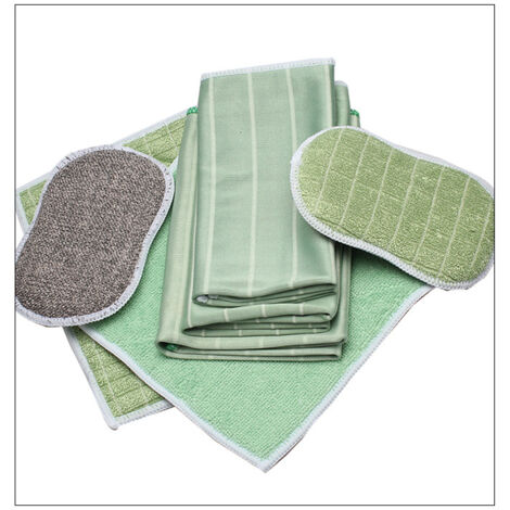Lot de 6 Chiffon Bambou Microfibre pour Vitres Miroirs Carreaux Carrosserie Ménage Salle de Bain