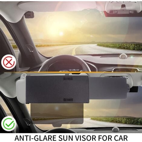 Extension Pare Soleil Voiture, Rallongement Pare Soleil Voiture Ajustable Protection Contre l'éblouissement pour Toutes Les Voitures, Vans Et Camions