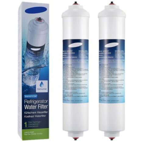 Lot de 2 Filtres à eau d'origine (DA29-10105J) Réfrigérateur, congélateur AEG, BEKO, BLOMBERG, BOSCH, CONTINENTAL EDISON, DAEWOO, DE DIETRICH, ELECTROLUX, FRIGIDAIRE, GRUNDIG, HAIER, SAMSUNG, SIEMENS