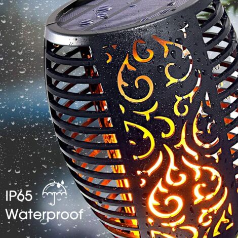 57cm Lampe Flamme Solaire étanches IP65 Torche de Jardin Lumières Solaire de Flammes Exterieur Décoration pour Cour Pathway Piscine(4 Pack )