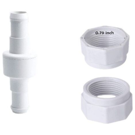 Raccord pivotant D20 et écrou D15 pour nettoyeur de piscine Polaris 280, 380 et 180 (1/5)