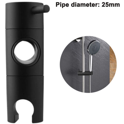 Support de pommeau de douche réglable pour barre coulissante, support de support de tête de rail pour barre coulissante pince de remplacement de salle de bain rotation à 360 degrés (1/5)