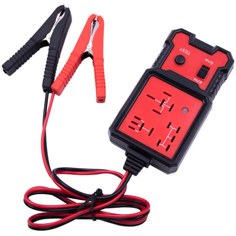 Testeur De Relais Automobile,Auto Relais Outil De Diagnostic,Testeur De Relais Electronique 12V, Voiture Batterie Checker Avec Clips (1/5)