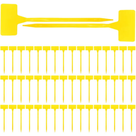 50 Pièces  étiquettes plante,etiquette jardin exterieur,grand étiquettes plastique potager,étiquettes de Culture réutilisables-Jaune（309CM）