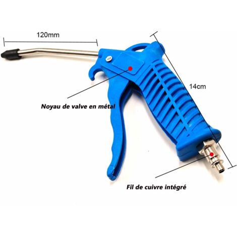 Pistolet De Nettoyage Intérieur Voiture FreeTec - Air Comprimé Avec Bouteille Mousse Et Brosse