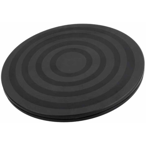 Support de plateau tournant de 20 cm, plateau tournant à 360°, avec roulements à billes, tourne-disque rond robuste, convient aux téléviseurs, aux travaux manuels, aux plantes bonsaï, noir. (1/5)