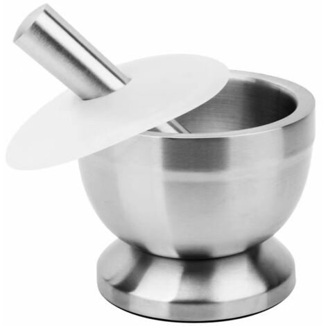 Mortier et pilon - Acier inox | Leroy Merlin