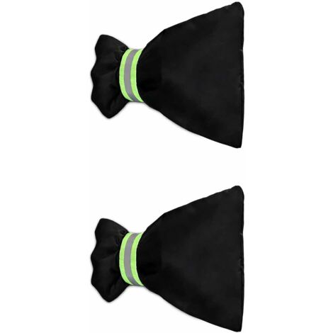 2PCs Couvercle Antigel pour Robinet, 15 21 cm Housse de Robinet Extérieur Housse De Protection Robinet pour la Protection Contre Le Gel en Hiver,Avec Bande Réfléchissante,Imperméable et épaisse-Noir (1/5)