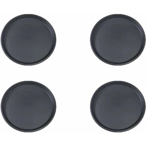 4 moules à pizza ronds en acier inoxydable antiadhésif - Cuisson uniforme - Parfaits pour les pizzas maison, la focaccia et les pâtes fermentées (1/5)