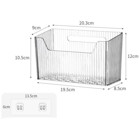 ZoeQide Organisateur Murale Transparent Rangement Sous Evier Cuisine, 2 Bacs de Stockage pour Espaces Étroits - Meuble Van Aménagé, Idéal Film Plastique, Papier Alu et Accessoires Salle de Bain