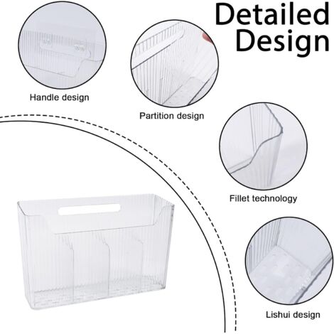 ZoeQide Organisateur Mural Transparent 2 Bacs – Rangement Sous Évier Cuisine / Salle De Bain, Film Plastique, Papier Alu