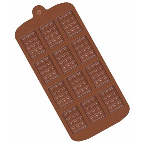 Moules à Chocolat, Moules Mini en Silicone à Chocolat, 12 Cavités Antiadhésifs Moule à Fondant, Facile à Démouler, pour Chocolats Maison, Pralines, Bonbons, Gaufres, Décoration de Gâteau (1/5)