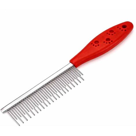 Peigne d’Animaux de Compagnie en Acier Inoxydable, Peigne pour Chien Chat, Excellent Outil pour les Enchevêtrements, pour Éliminer les Cheveux Morts (1/5)