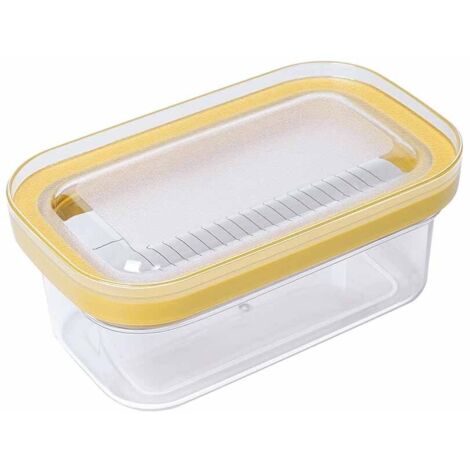 Beurrier En Plastique, De Coupe Récipient, Beurre Récipient à, Boîte à Beurre Avec Coupe-Trancheuse Récipient à Fromage, Pour 280 G De Beurre, Boîte à Fromage Transparente