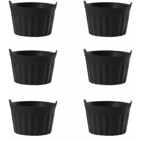 6 Pièces Moule Silicone Air Fryer, Ramequin Air Fryer avec Brosse à Huile, Réutilisable Moule Air Fryer pour Pâtisseries, Moules à Œufs Pochés pour Air Fryer, Micro-ondes et Four (1/5)