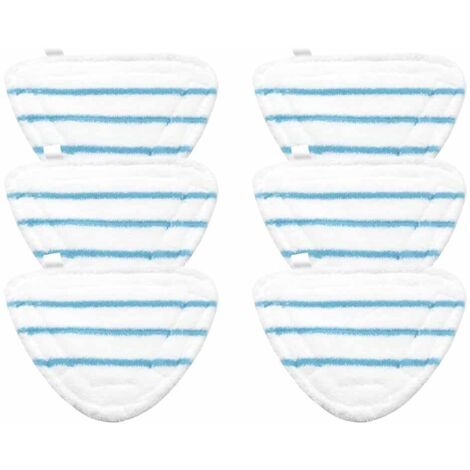 Housses en Microfibre Balai Vapeur Steam Accessoire Chiffons universel Triangle lavable pour Nettoyeur Vapeur Hot Spray, Blanc Microfibre Steam Mop Pads Lavables En Machine(lot de 6) (1/5)