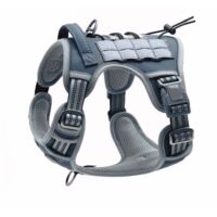 Harnais pour chien - anti-traction - respirant - facile à utiliser - convient aux petits chiens - résistant - réfléchissant - taille S - gris