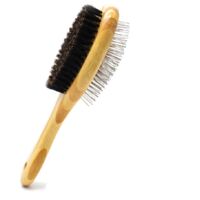 Brosse pour Chien/Chat Double Face, Peigne de toilettage de chien pour massage et perte de fourrure, Poils Doux, Idéal pour les Animaux à Poil Court, Moyen et Long