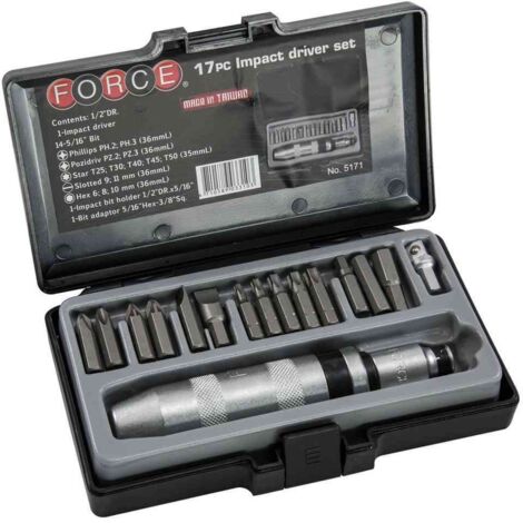 AVVITATORE A PERCUSSIONE PROFESSIONALE - SET DI AVVITATORI A PERCUSSIONE FORCE