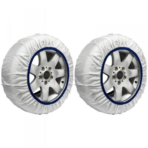Calze Da Neve per Auto Omologate EN 16662-1 Modello Bianco Standard Misura L