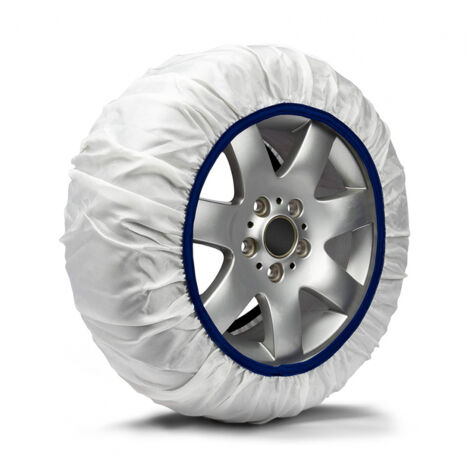 Calze Da Neve per Auto Omologate EN 16662-1 Modello Bianco Standard Misura M
