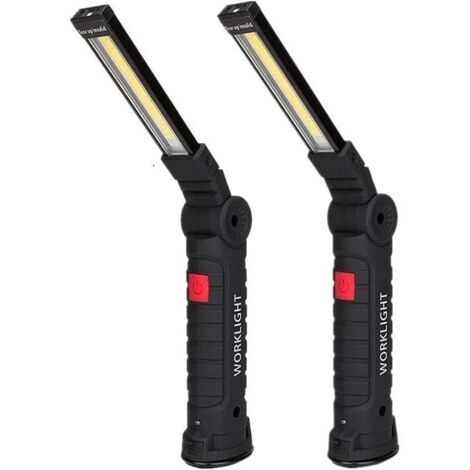 Torcia A LED Ricaricabile USB Con Luce Da Lavoro Magnetica Portatile Per Riparazioni Auto Con Gancio Magnetico Per Le Emergenze Di Pesca Di Riparazione Auto