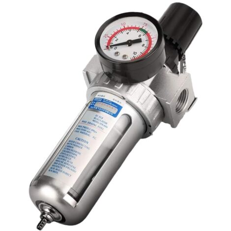 Regolatore Aria Con Separatore Olio - Per Compressore, Filtro 1/4", Trappola Umidità - Foto 14