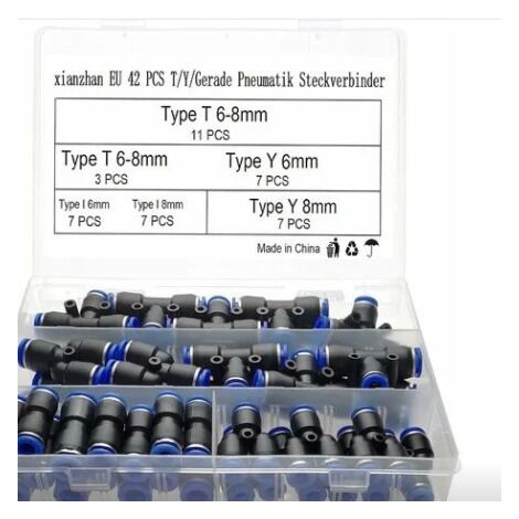 Raccordi Rapidi Per Tubi Aria 1/4" NPT Femmina - Set Da 5 Pezzi, Anti-perdita, Per Attrezzi Pneumatici, Gonfiaggio Auto