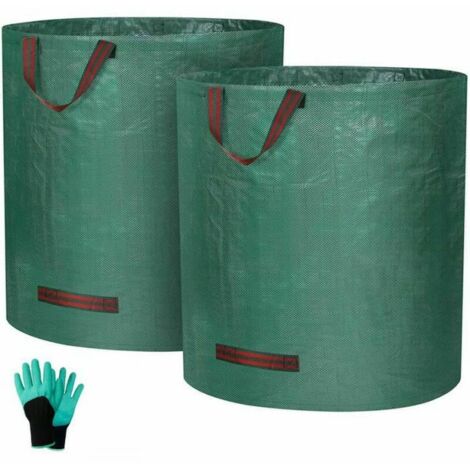 3 Sacchi Rifiuti Giardino 272L - Resistanti, Impermeabili E Pieghevoli, Fino A 50kg - Foto 2