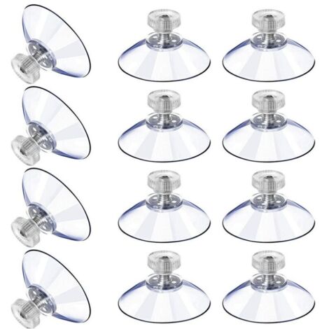 Ventose Per Acquario 27 Mm Nere - 10 Pezzi In Gomma Per Fissare Pompe E Accessori Al Vetro - Foto 4