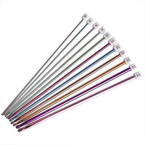 Set Uncinetti Tunisini 11 Pezzi - 2-8mm, In Alluminio, Con Accessori Per Maglieria - Foto 7