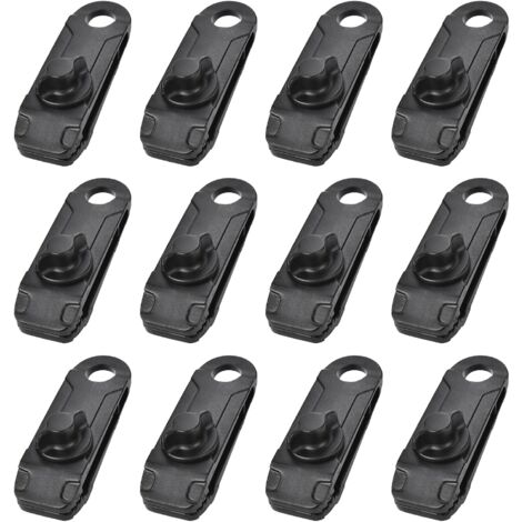 Clip Per Tende Da Sole - 100 Pezzi, Plastica Nero, Per Teli Ombreggianti, Facili Da Usare - Foto 2