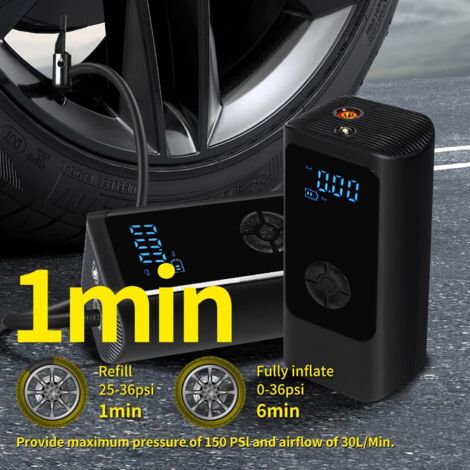 Mini Pompa Elettrica ATOVANKA 150 PSI – Pompa Ad Aria Portatile Ricaricabile Con Display LED, Per Bici, Auto, Moto E Palloni