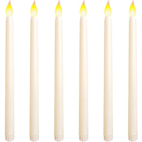 Candele LED Con Fiamma Tremolante - 2 Pezzi, Vera Paraffina, Telecomando, Timer, 12.5 Cm - Foto 2