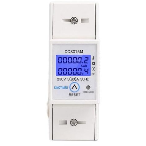Display Digale LCD Misuratore Di Consumo Energetico Contatore Di Energia Monofase Watt Wattmetro KWh 230V AC 50Hz 60A Guida Din Elettrica - Foto 12