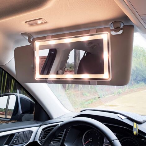 Specchietto Per Auto In Acciaio Inox, Universale E Autoadesivo, Per Parasole, Argento