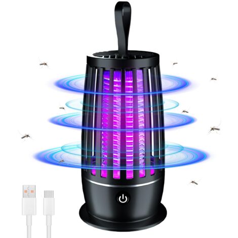 2 in 1 Lampada Antizanzare da Esterno con Batteria USB Ricaricabile, Portatile IPX6 Impermeabile Accessori da Campeggio con 3 Modalità di Luminosità | Leroy Merlin